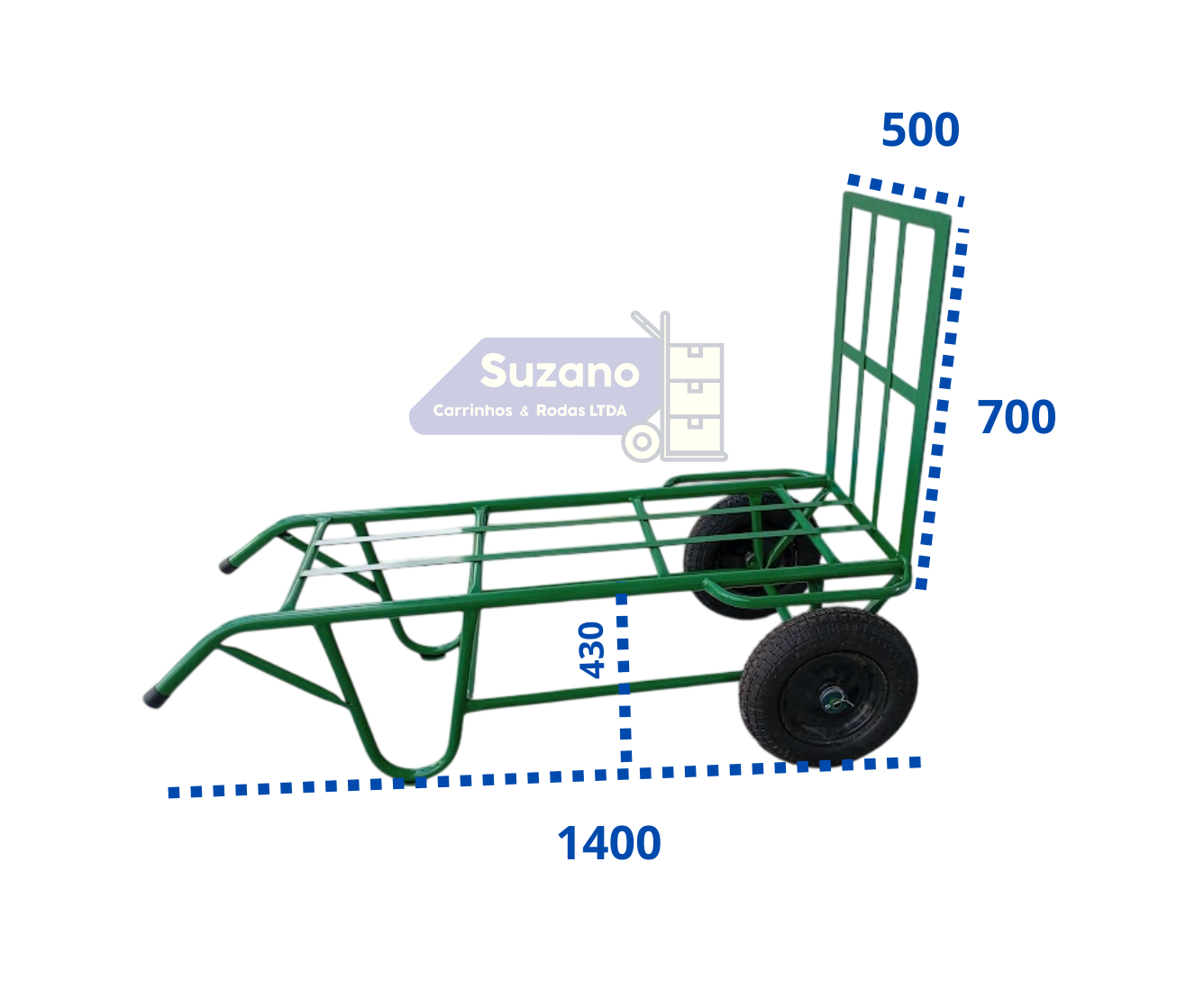 SCR00303 CARRO ARM 1500 X 500 X 700 X 400 KG - 350 X 8 PNM BASE 70 C APOIO